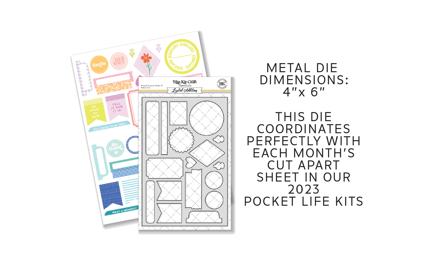 Pocket Life Cut Apart Metal Die - Style 1