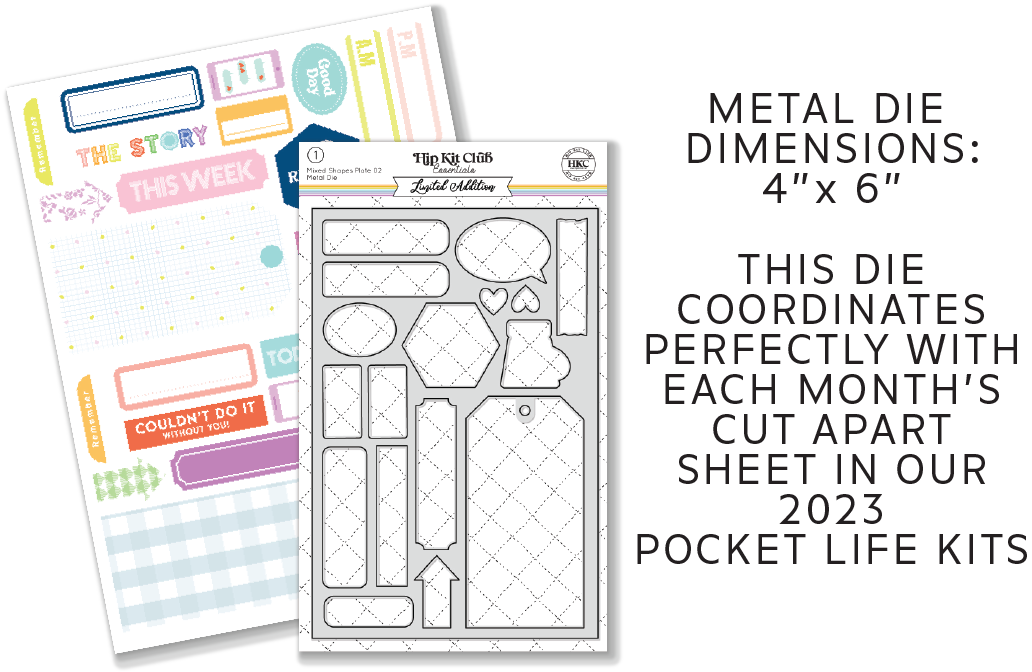 Pocket Life Cut Apart Metal Die - Style 2