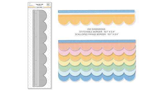 July 2024 Stitchable Scalloped Fringe Border Metal Die