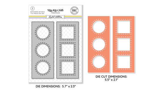 October 2024 Stitchable Frame Trio Metal Die Set