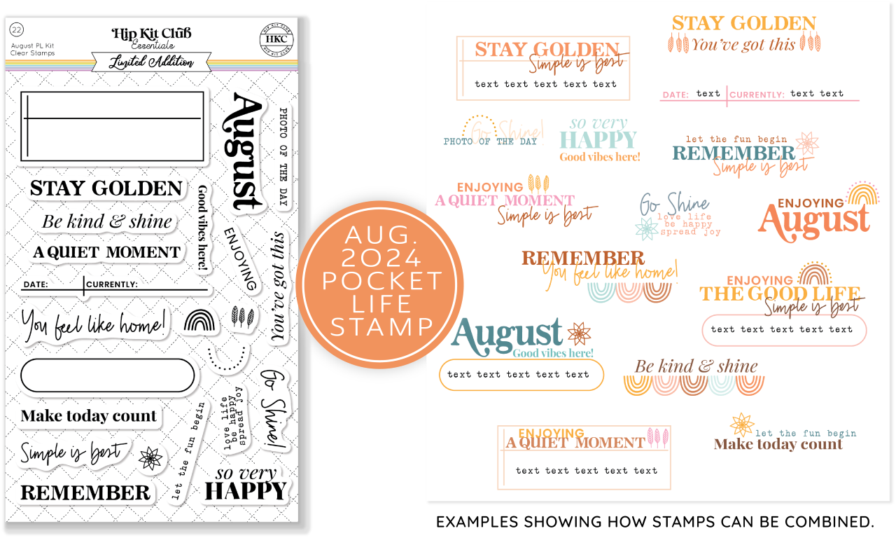 August 2024 Pocket Life Stamp Set