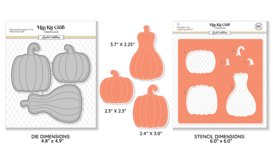 October 2024 Pumpkin Piercing Die + Coordinating Stencil Set