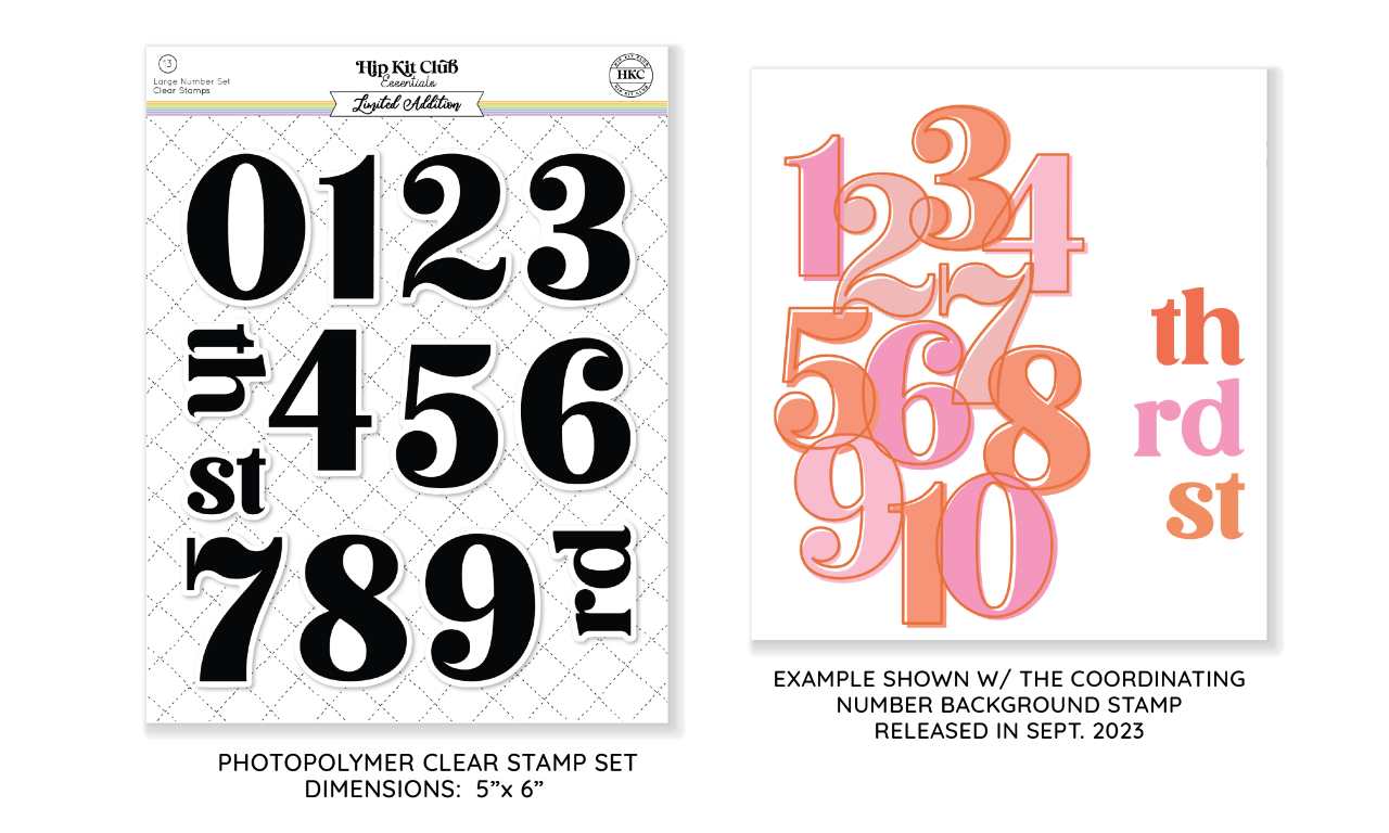 November 2023 Number Stamp Set