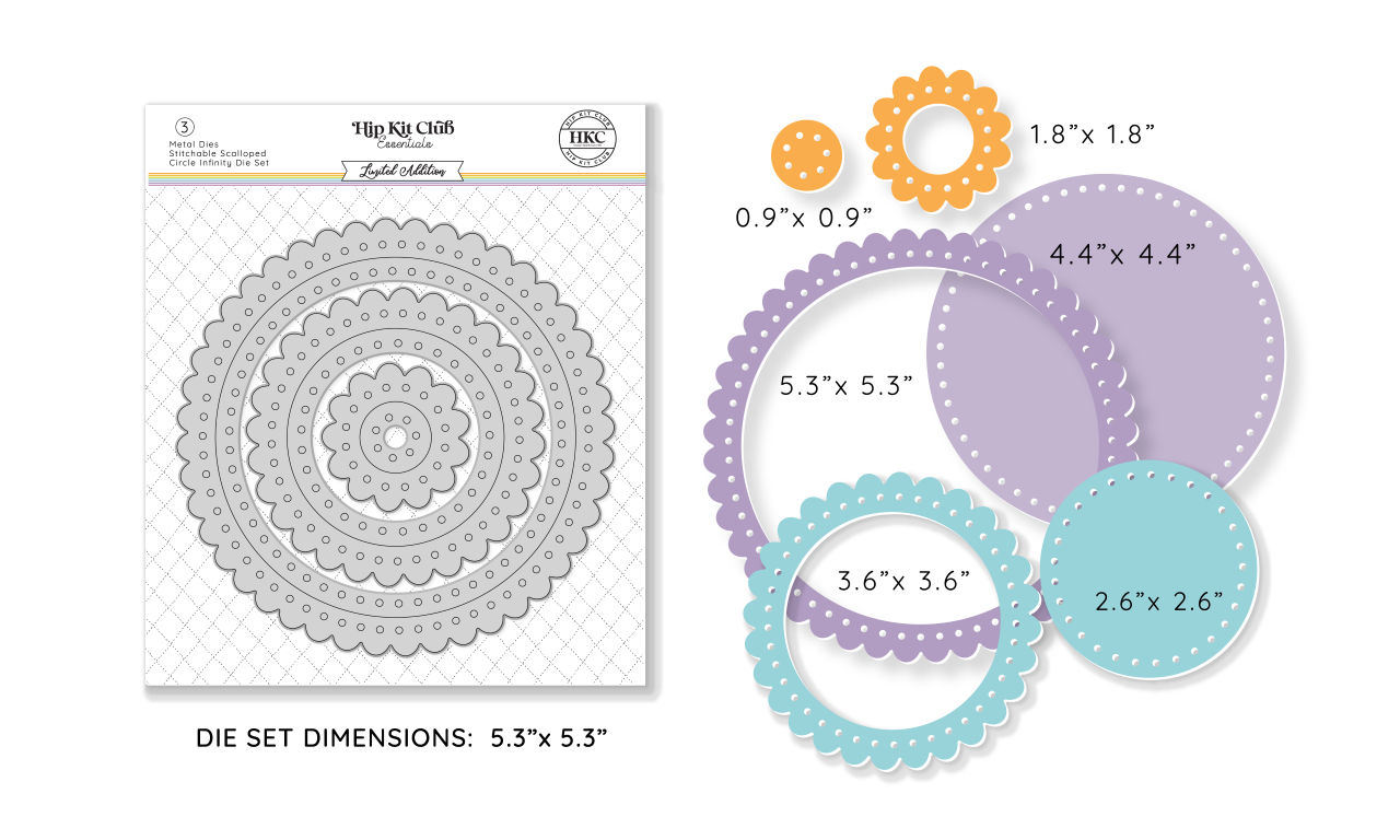 August 2024 Stitchable Scallop Circle Nested Die Set