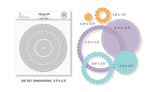 August 2024 Stitchable Scallop Circle Nested Die Set